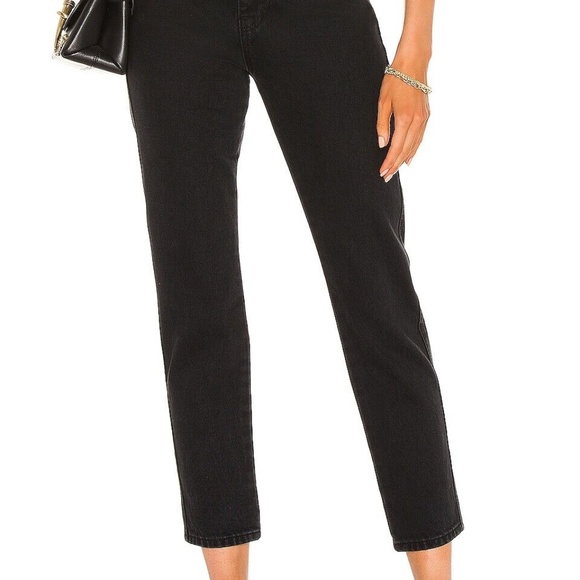 Free people We the free stove pipe High Waist BLACK DENIM Jeans - Picture 2 of 5